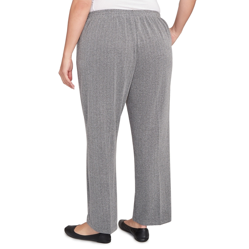 Alfred Dunner Women's Classic Fit Pants Waistband Gray Trousers NWT Size 16 - Picture 2 of 16